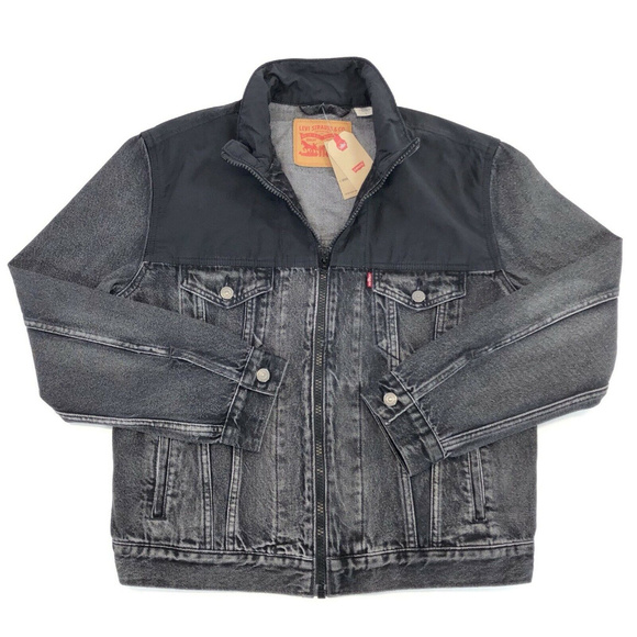 Levi's Other - NEW Levis Denim Trucker Jacket Mens Medium Black